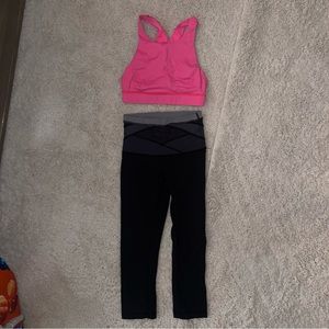 Lululemon 3 piece lot tank bra leggings